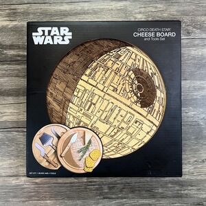 Star Wars Death Star Cheese Board & Tools Set | Bamboo Charcuterie Board | New